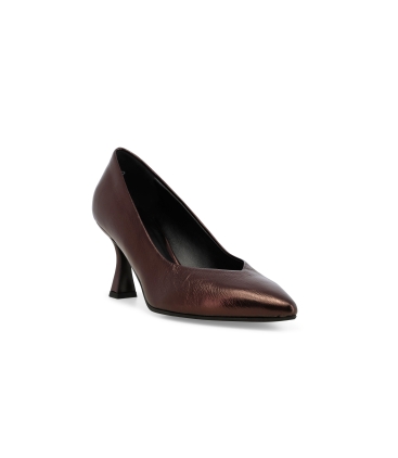 Décolleté donna in laminato bronzo d5176z