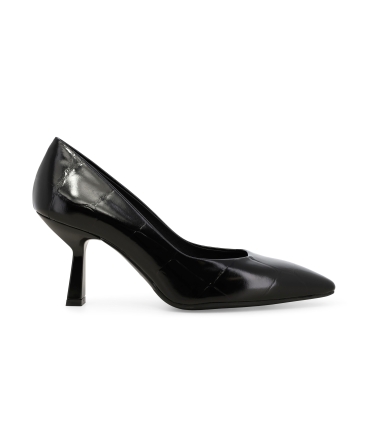 Décolleté donna in stampa cocco elegante e comodo nero d5204