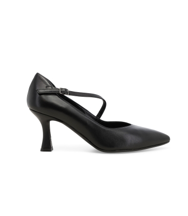 D&eacute;collet&eacute; donna in pelle con cinturino nero e5102z