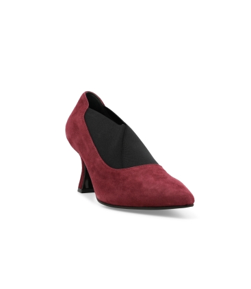 Décolleté donna con tessuto in camoscio bordo e5134z