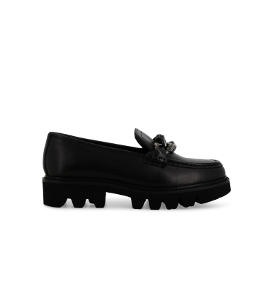 Mocassino donna in pelle nero k36027z