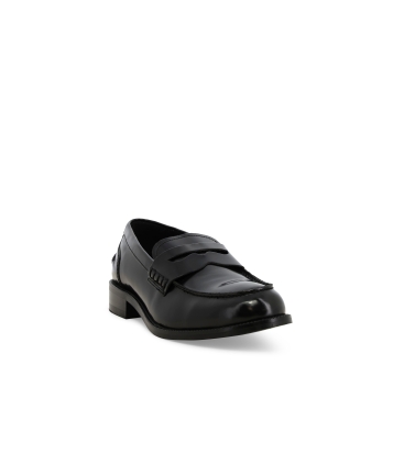 Mocassino donna  in pelle nero k36048z