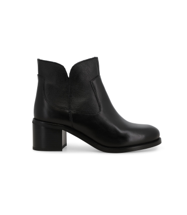 Stivaletto donna in pelle nero k36065