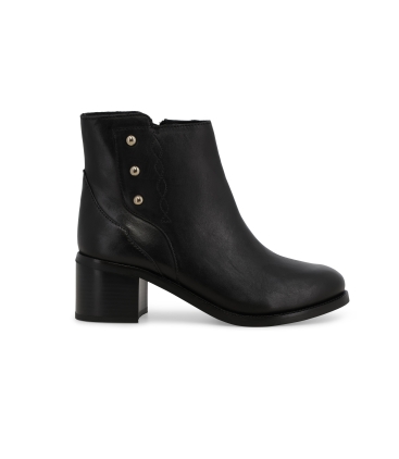 Stivaletto donna in pelle nero k36067