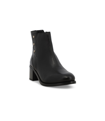 Stivaletto donna in pelle nero k36067