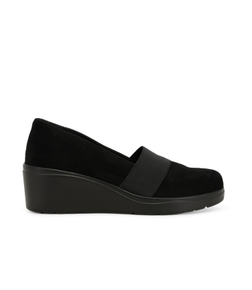 Mocassino donna in camoscio nero k53003z