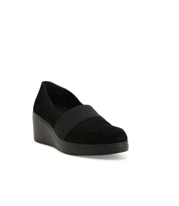Mocassino donna in camoscio nero k53003z