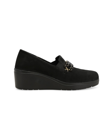 Mocassino donna in camoscio nero k53005z