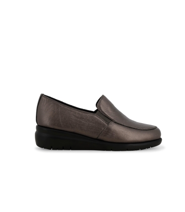Mocassino donna comodo in pelle acciaio k55234z