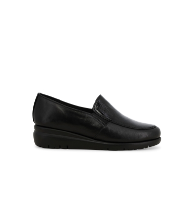 Mocassino donna comodo in pelle nero k55234z