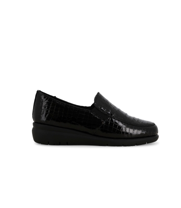 Mocassino donna comodo in vernice nero k55234z