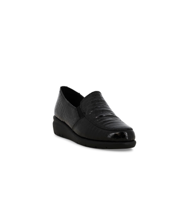 Mocassino donna comodo in vernice nero k55234z