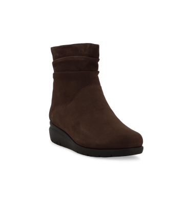 Stivaletto donna in camoscio marrone k55237z