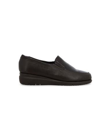 Mocassino comodo donna in morbida pelle marrone k55242