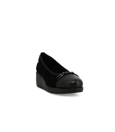 Décolleté comodo donna in morbida pelle nero k55277z