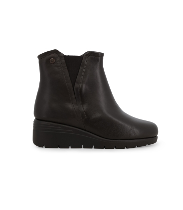 Stivaletto donna comodo in pelle marrone k55279z