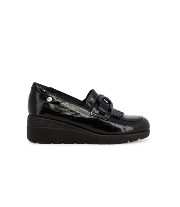 Mocassino donna in pelle nero k55280