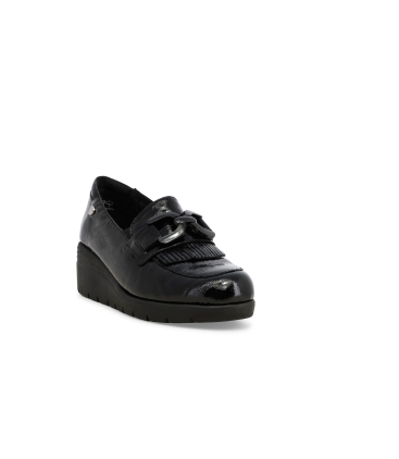 Mocassino donna in pelle nero k55280