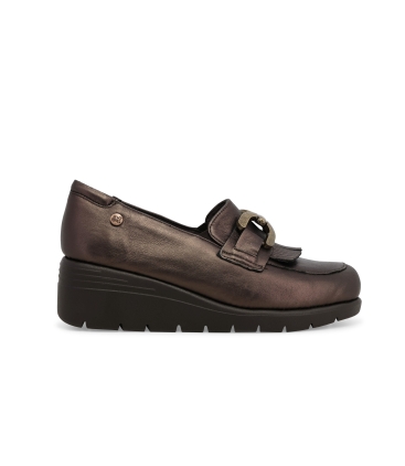 Mocassino donna in pelle bronzo k55280