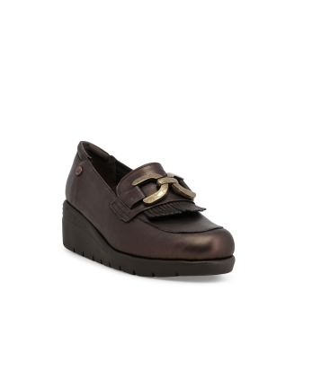 Mocassino donna in pelle bronzo k55280
