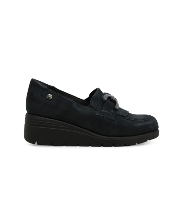 Mocassino donna in pelle blu k55280