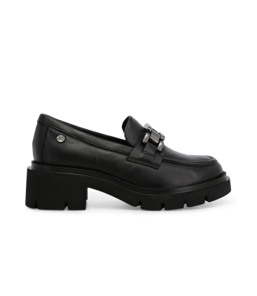 Mocassino donna in pelle nero k55516