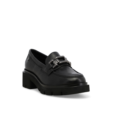 Mocassino donna in pelle nero k55516