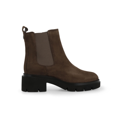 Stivaletto donna in camoscio beige k55517