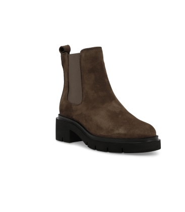 Stivaletto donna in camoscio beige k55517