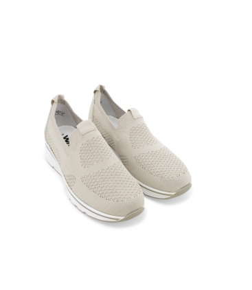 Sneaker slip-on in tessuto knit beige sabbia k55711bk