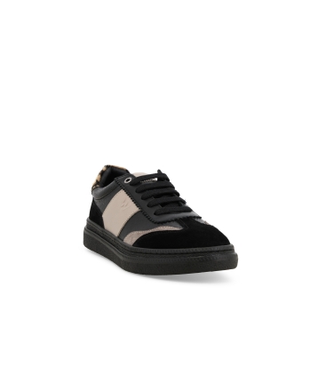 Sneakers donna in pelle nero k56222