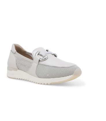 Mocassino sportivo color ghiaccio con fibbia decorativa k60102bk