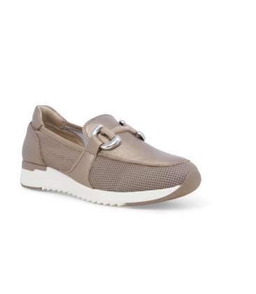 Mocassino sportivo slip-on in pelle metallizzata bronzo k60102bk