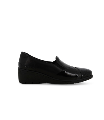 Mocassino donna comodo in morbida pelle nero k91617z