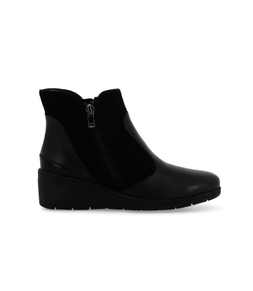 Stivaletto donna comodo in pelle nero k91624z