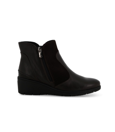 Stivaletto donna comodo in pelle marrone k91624z
