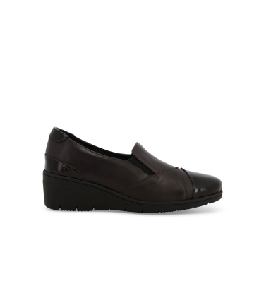Mocassino donna comodo in morbida pelle marrone k91639