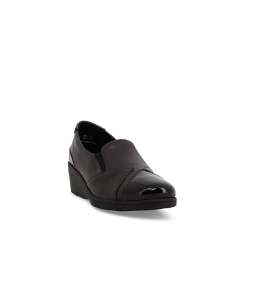 Mocassino donna comodo in morbida pelle marrone k91639