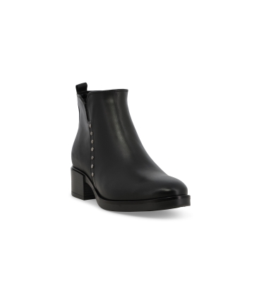 Stivaletto donna in pelle nero k91851z
