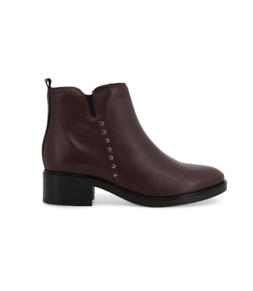 Stivaletto donna in pelle bordo k91851z