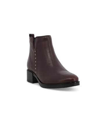 Stivaletto donna in pelle bordo k91851z