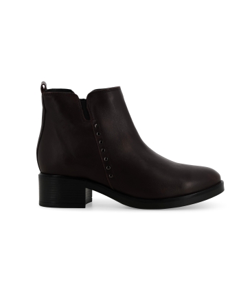 Stivaletto donna in pelle marrone k91851z