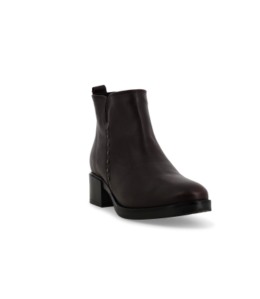 Stivaletto donna in pelle marrone k91851z