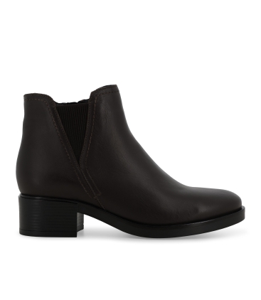 Stivaletto donna in pelle moro k91863z