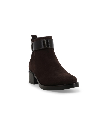 Stivaletto donna in pelle marrone k91865z