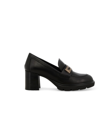 Mocassino donna in pelle nero l5264