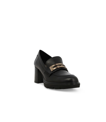 Mocassino donna in pelle nero l5264