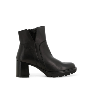 Stivaletto donna in pelle nero l5344