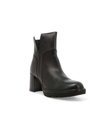 Stivaletto donna in pelle nero l5344