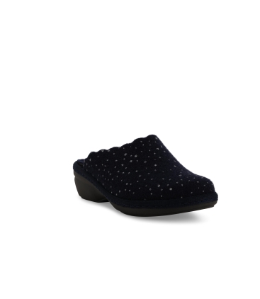 Pantofola donna in tessuto blu pd306z